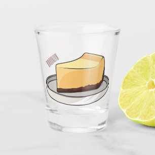 Copo De Shot Ilustração de desenho animado de Cheesecake