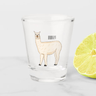 Copo De Shot Ilustração de desenho animado de Llama