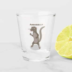 Copo De Shot Ilustração de desenho animado de monguose