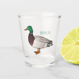 Copo De Shot Ilustração de desenho animado de pato-reais
