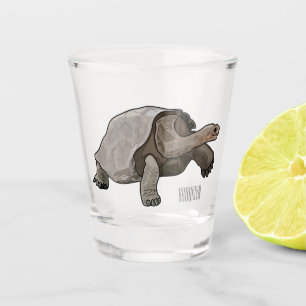 Copo De Shot Ilustração de desenho animado de tartaruga de Galá