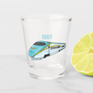 Copo De Shot Ilustração de desenho animado de trem de bala de a