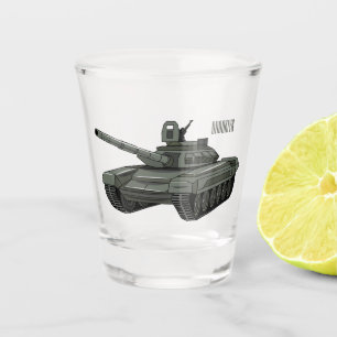 Copo De Shot Ilustração de desenho animado do Tanque