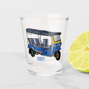Copo De Shot Ilustração de desenho animado Tuk tuk