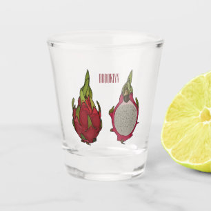 Copo De Shot Ilustração de desenho de fruta do dragão