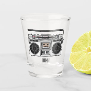 Copo De Shot Ilustração de desenho de rádio