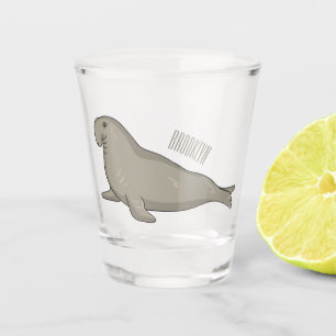 Copo De Shot Ilustração de desenho do selo elefante