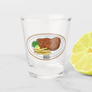 Copo De Shot Ilustração de desenho em bife