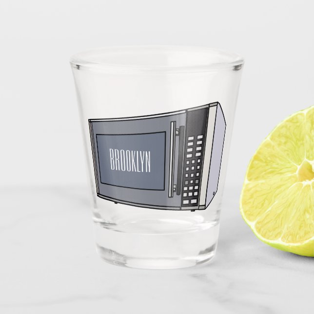 Copo De Shot Ilustração de desenho em micro-ondas (Frente)