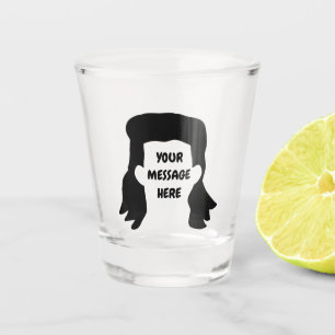 Copo De Shot Ilustração de Mullet Personalizada de Mensagem F