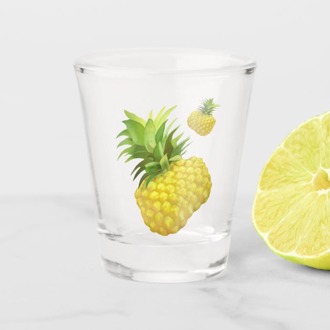 Copo De Shot Ilustração do abacaxi (Frente)