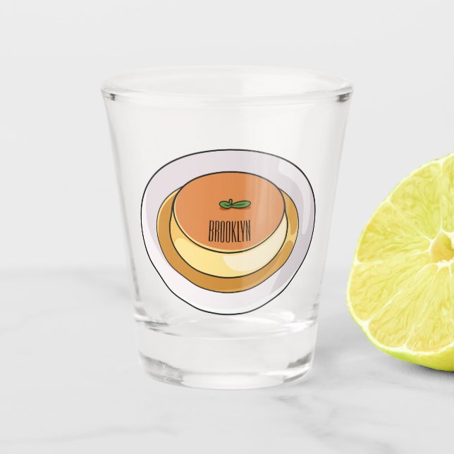 Copo De Shot ilustração do caramelo do creme (Frente)