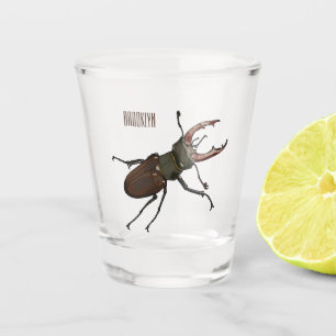 Copo De Shot Ilustração do desenho animado do besouro do Stag