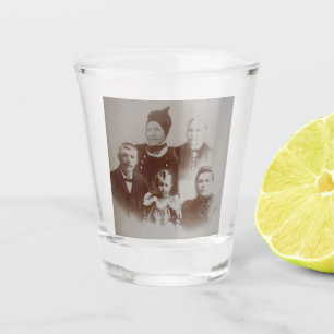 Copo De Shot Imagem B&W de Foto de Colagem da Família Antica