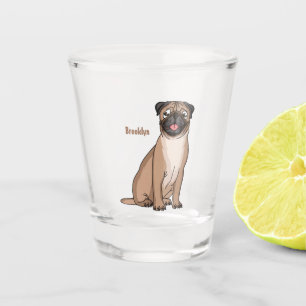 Copo De Shot Imagem de desenho animado de cachorro feliz e engr