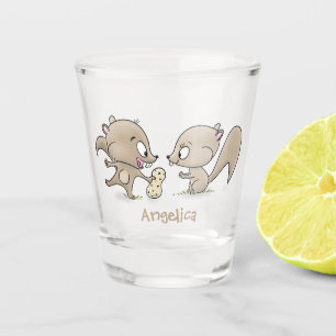 Copo De Shot Imagem de desenho animado de esquilos engraçados