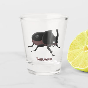 Copo De Shot Imagem do desenho animado do besouro da rinoceront