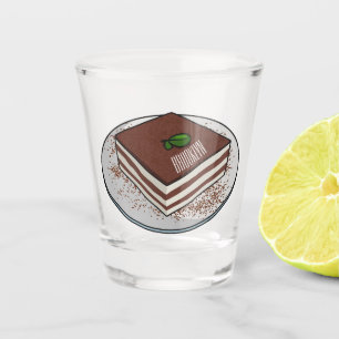 Copo De Shot Imagem do desenho do bolo Tiramisu