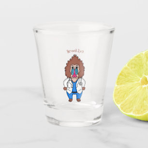 Copo De Shot Imagem engraçada de cartoon do mandril doutor