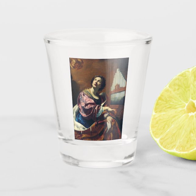 Copo De Shot Impressão de Arte "Concerto Celestial" Saint Cecil (Frente)