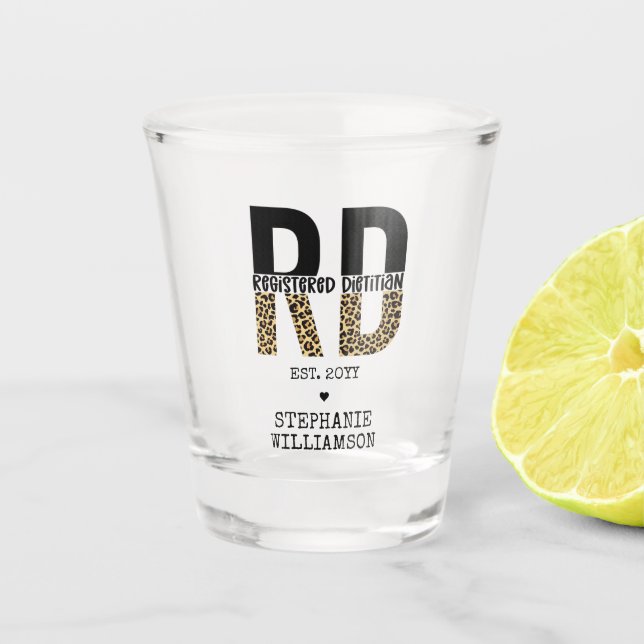 Copo De Shot Impressão de Queijos Dietitianos de RD Registrados