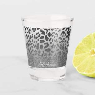 Copo De Shot Impressão Leopard Brilhante