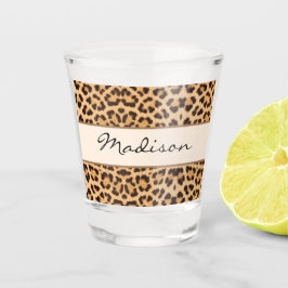 Copo De Shot Impressão Personalizada de Leopardo Chic Elegante