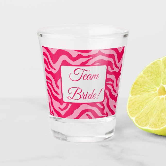 Copo De Shot Impressão zebra rosa (Frente)