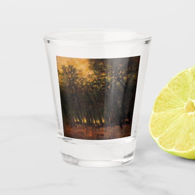 Copo De Shot Incêndios na Floresta (por Laszlo Mednyanszky) (Frente)