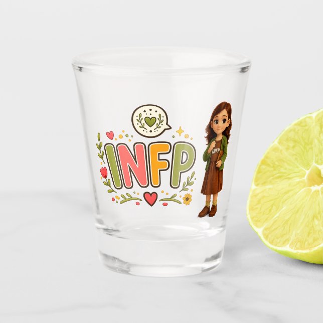 Copo De Shot INFP — A Sonhadora Criativa (Frente)