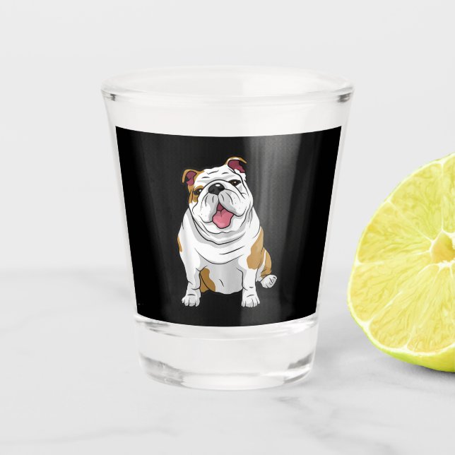Copo De Shot Inglês Bulldog Incrível Engraçado Cães-do-cachorro (Frente)
