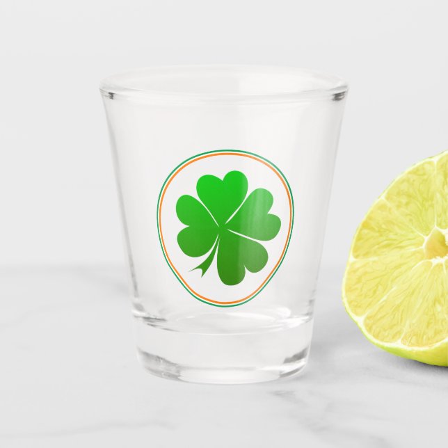 Copo De Shot Irish Flag, Shamrock, partido da Irlanda, Rua Patr (Frente)