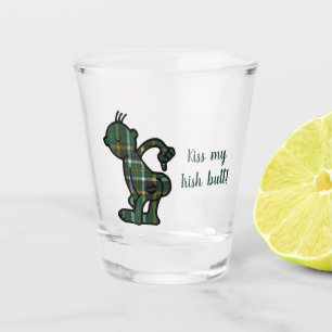 Copo De Shot Irlandês Nacional Tartan Beija Meu Bumbum Irlandês