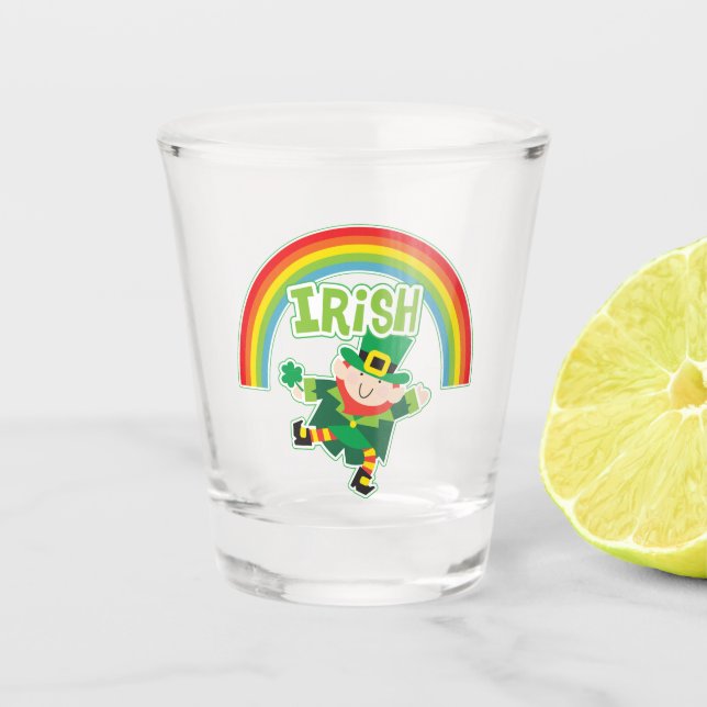 Copo De Shot Irlandês Rainbow Leprechaun (Frente)