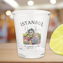 Copo De Shot Istanbul Turkey Watercolor art city 