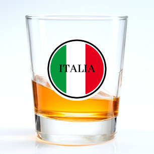 Copo De Shot Itália Bandeira italiana Red White Itália