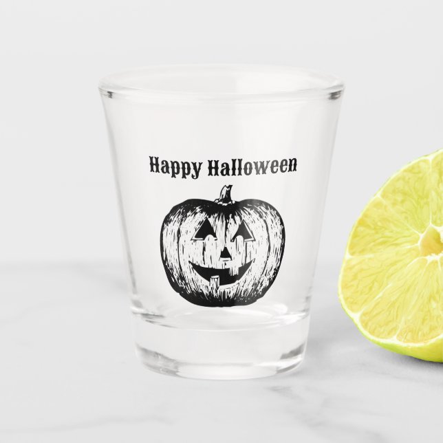 Copo De Shot Jack-o-lanterno Pumpkin (Frente)