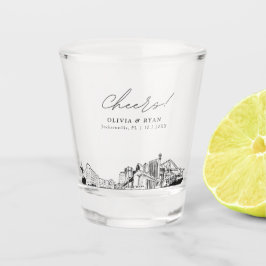 Copo De Shot Jacksonville Weding Favor Cheers Shot Glass