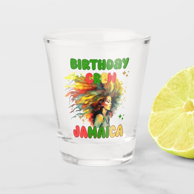 Copo De Shot Jamaica Birthday Girl Mating Crew Viagem Group (Frente)