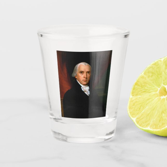 Copo De Shot James Madison, o 4º Presidente: América Colonial (Frente)