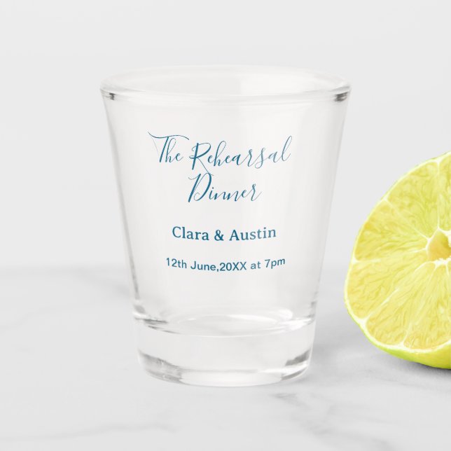 Copo De Shot jantar de ensaio na noite anterior simples mínimo  (Frente)