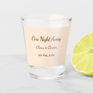 Copo De Shot jantar de ensaio Uma noite longe brow laranja past