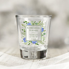 Copo De Shot Jantar de Ensaios Blue Hydrangea