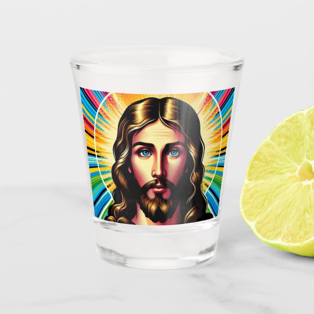 Copo De Shot Jesus atirou em óculos! (Frente)