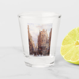 Copo De Shot Jewish Quarter em Amsterdã (Vintage City Scene)