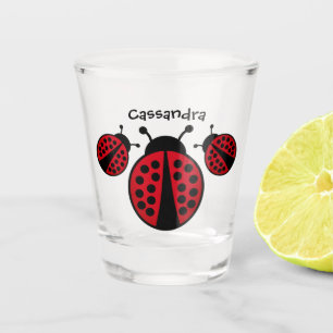 Copo De Shot Joaninhas bonitos com seu nome