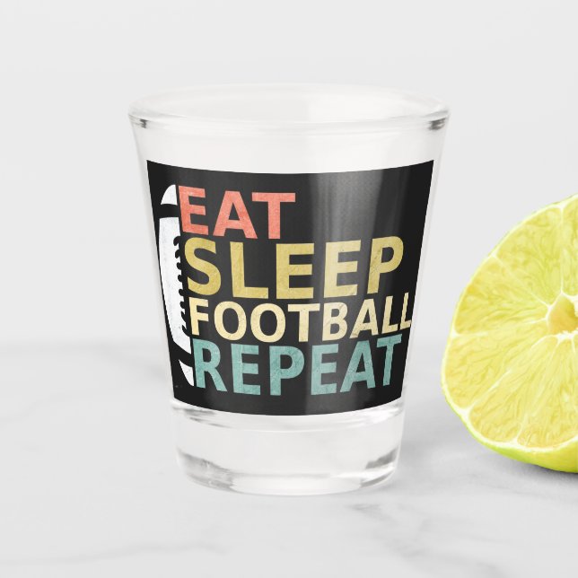 Copo De Shot Jogador de futebol come futebol (Frente)