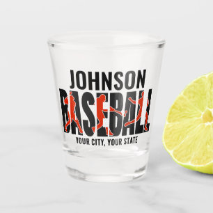 Copo De Shot Jogador de Jogo de NOMES ADD da Equipe de Baseball