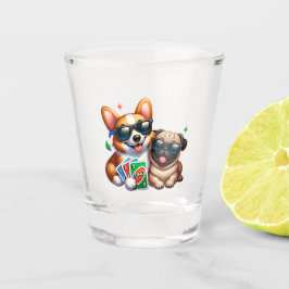 Copo De Shot Jogo de Cartão Corgi e Pug Uno