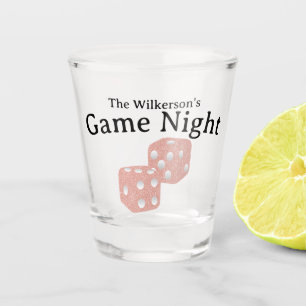 Copo De Shot Jogo Noite Rosa, Dice Luminosa